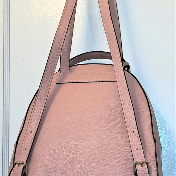 COACH Jordyn Pink Backpack Crossgrain Leather Goldtone Hardware EUC - Picture 3 of 10
